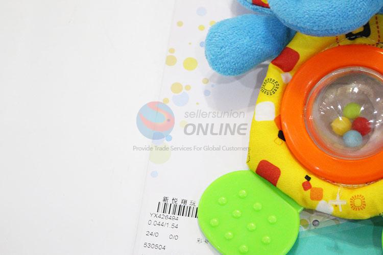 Low price elephant shape baby soft rattle