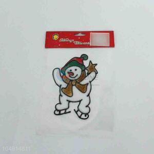 Modern Style PVC Snowman Sticker Christmas Suppiles