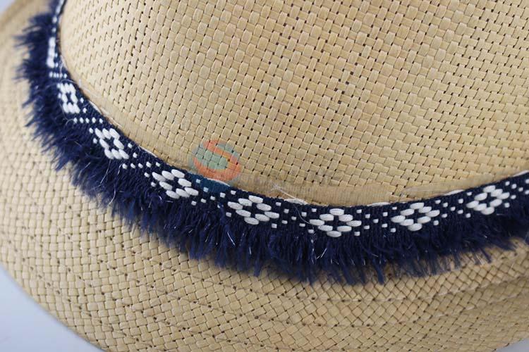 Cheap wholesale straw hat panama summer beach hat for women