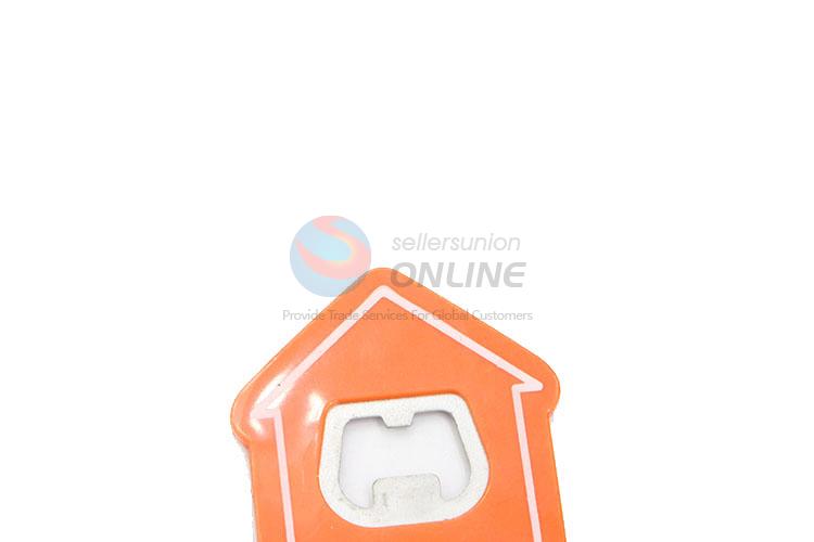 New Style House Shaped Metal Tinplate Fridge Magnet Beer Bottle Opener