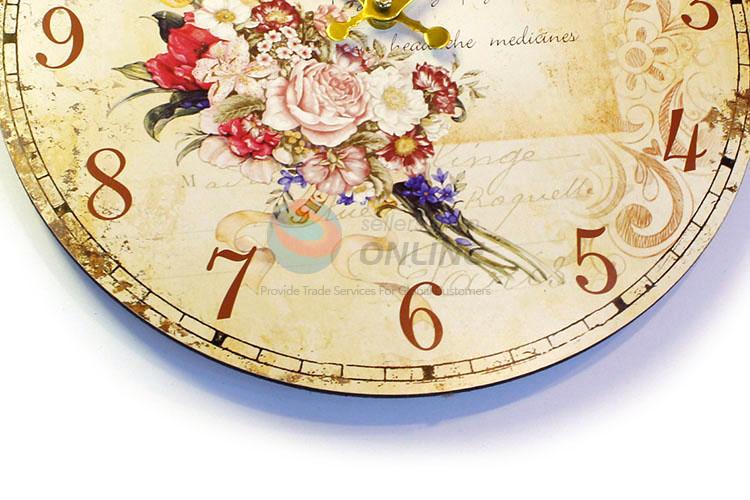 Manufacturer directly supply round printed wall clock for home decor