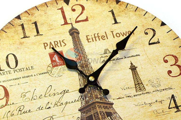 Wholesale new style round printed wall clock for home decor