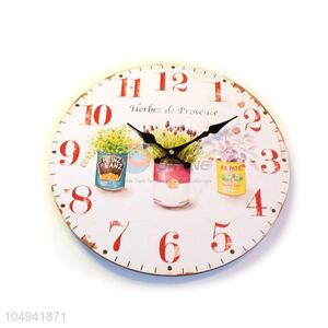 Cheap professional round printed MDF wall clock