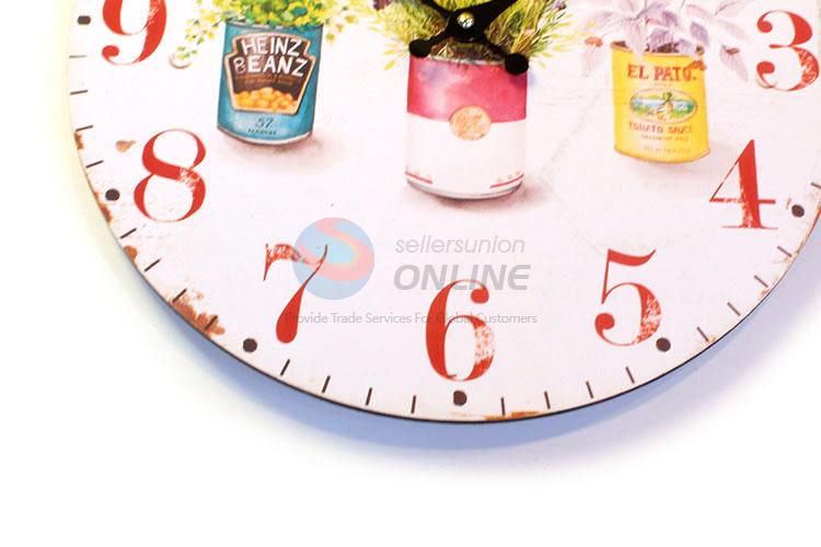 Cheap professional round printed MDF wall clock