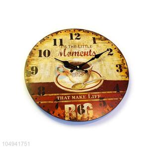 China wholesale round printed MDF wall clock