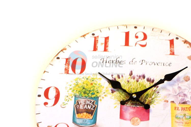 Cheap professional round printed MDF wall clock