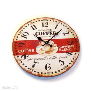Nice fashion cheap round printed MDF wall clock