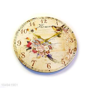 Manufacturer directly supply round printed wall clock for home decor