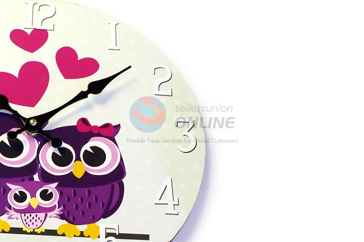 Made in China round printed MDF wall clock