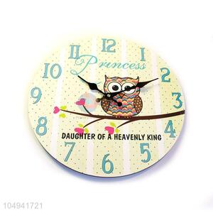 Factory supply round printed wall clock for home decor