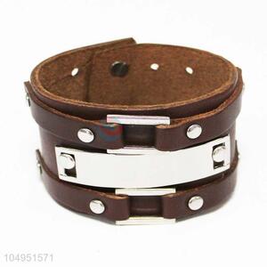 Wholesale High Quality Brown PU Bracelet