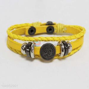 New Hot Selling Yellow PU Bracelet