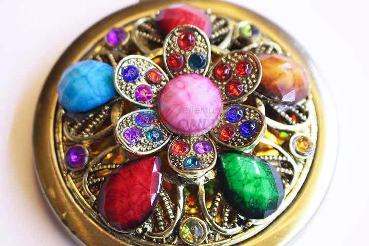 Fashion Design Makeup Mirror Double Sided Foldabel Round Handheld Cosmetic Mirrors