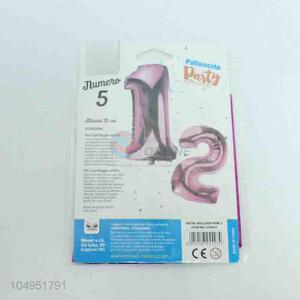 Good quality best number 5 shape balloon