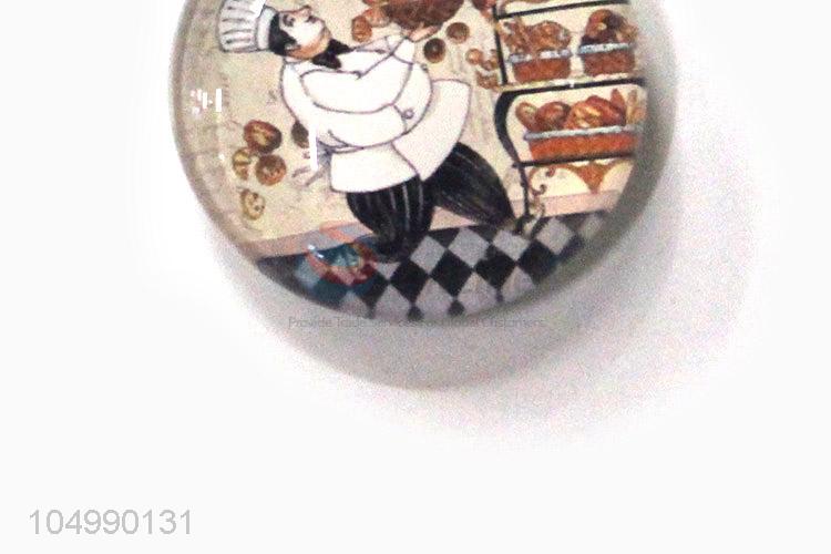 Fancy cheap home deco round epoxy fridge magnet