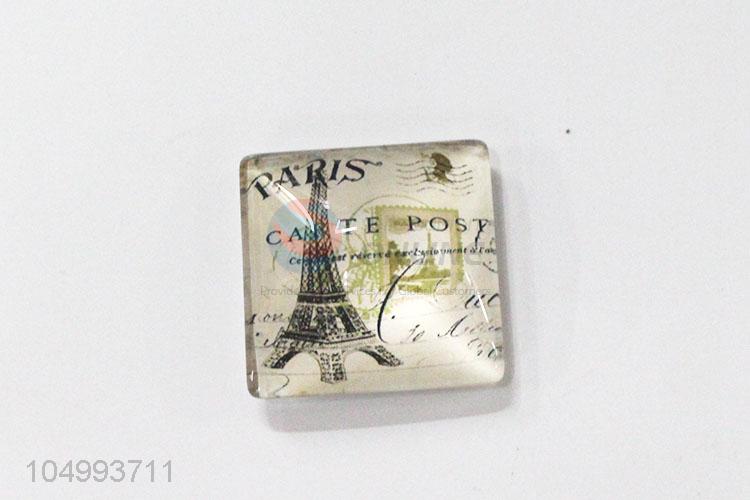 Good quality square tower pattern epoxy fridge magnet