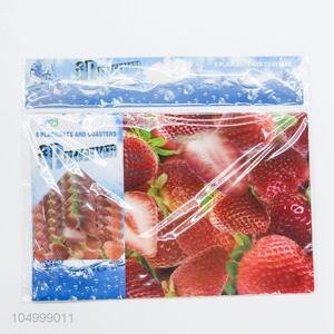 Eco-Friendly Placemat Table Mat Strawberry Printed for Tables
