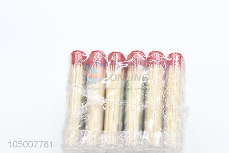 Custom Good Quality 24 Boxes Wholesale Disposable Bamboo Toothpicks