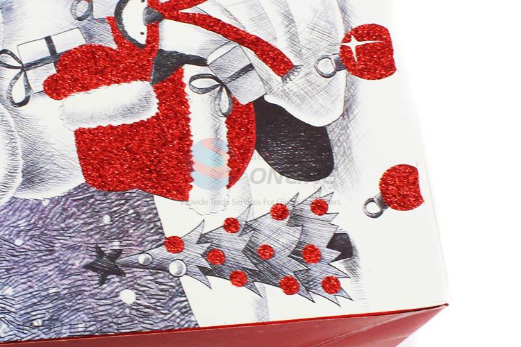 Direct factory Chrismtas pattern paper gift bag with handle