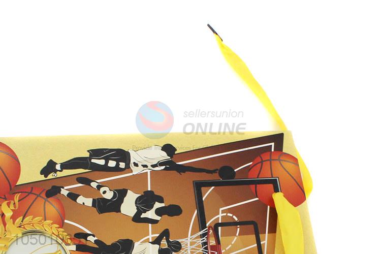 New arrival basketball pattern paper gift bag with handle