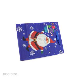 Resonable price Chrismtas pattern paper gift bag with handle