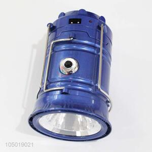 Fashionable Blue Color Camping Light with Solar Power Charge,USB Charge, Charging Line Charge