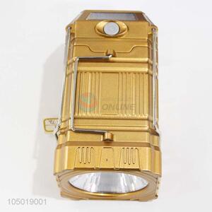 Utility and Durable Golden Color Camping Light with Solar Power Charge,USB Charge, Charging Line Charge