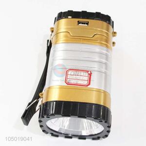Best High Sales Golden Color Camping Light with Solar Power Charge,USB Charge, Charging Line Charge