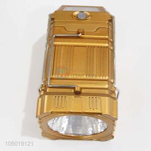 Portable Golden Color Camping Light with Solar Power Charge,USB Charge, Charging Line Charge