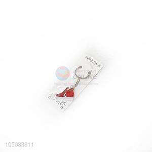 Wholesale Red Color Shoes Shaped Zinc Alloy Key Chain Portable Key Ring