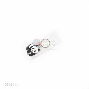 Eco-Friendly Cartoon Panda Shaped Zinc Alloy Key Chain Portable Key Ring