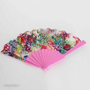 Wholesale custom portable plastic fold hand fan manufacture