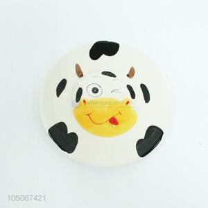 Cartoon Cow Pattern Ceramic Plate