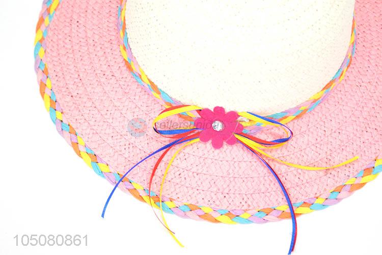 Wholesale Popular Pink Sunshade Beach Cap Travel Hat for Children