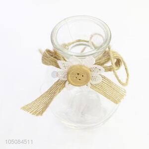 Glass Tabletop Vase for Office Decoration