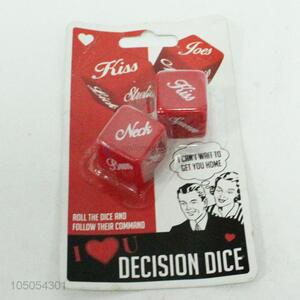 Promotional 2pcs Acrylic Decision Dice