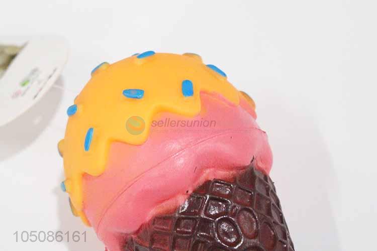 High sales ice cream shape vinyl dog toy