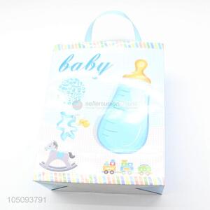 Classical Design Folded Shopping <em>Milk</em> <em>Bottle</em> Printed Paper Gift Bag