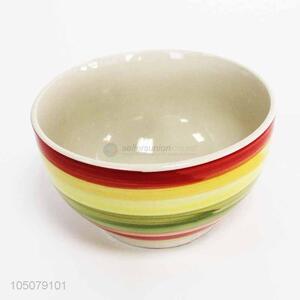 New arrival wholesale colorful stripes ceramic bowl