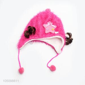 Promotional Item Pink Winter Warm Hat Cap for Girl