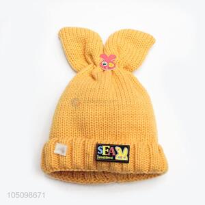 Hot New Products Kids Yellow Winter Hat Knitted Warm Cap