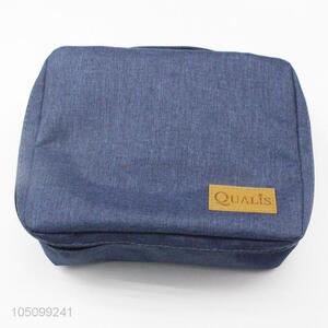 Eco-Friendly Dark Blue Color Cosmetic Bags with Zipper