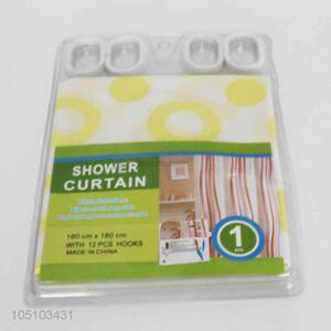 Yellow Color Polyester Shower Curtain