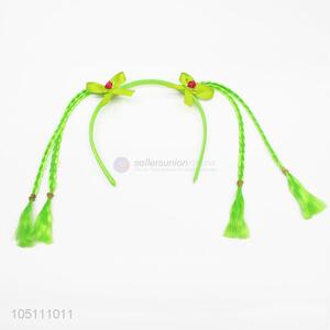 Hot Selling Head Wear Girls Hair Band Accessories with Green Braid