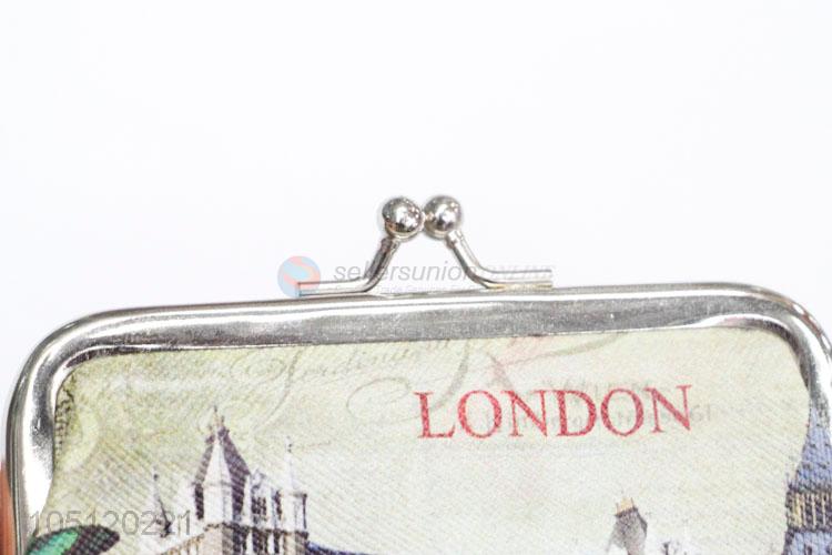 Hot Sale London Landscape Printed PVC Wallet Coin Purse for Promotion