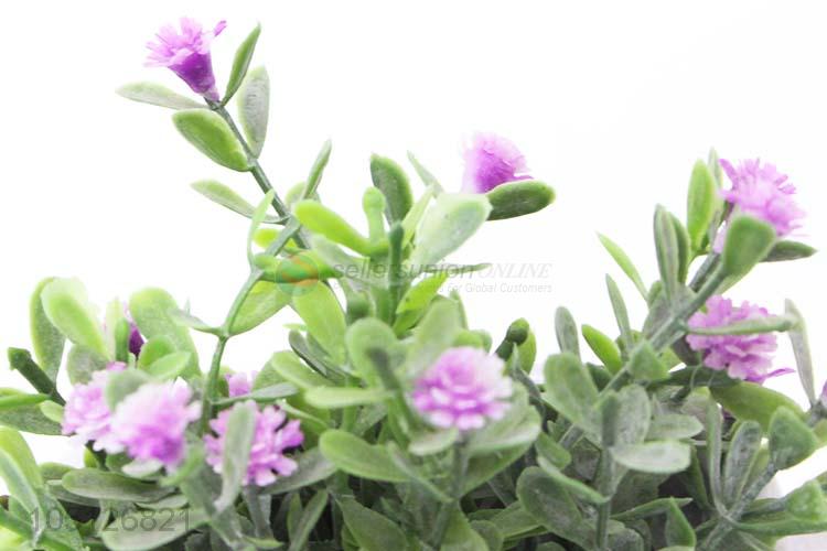 Hot Competitive Price Plastic Grass Potted Plant Set Artificial Flowers Bonsai