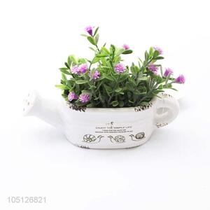 Hot Competitive Price Plastic Grass Potted Plant Set Artificial Flowers Bonsai