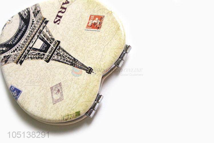 Premium quality heart shape double sided pocket mirror