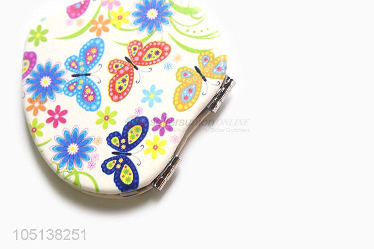Made in China heart shape double sided pocket mirror