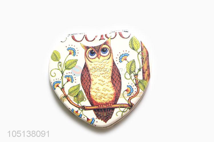 Best selling heart shape double sided pocket mirror